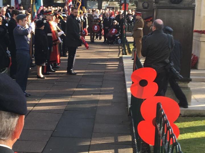 Dozens gather at Hove war memorial despite Remembrance parade being scrapped