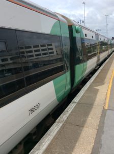 A Southern train at Brighton Station