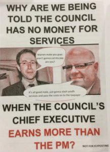 Youth service cuts protest leaflet 20170223