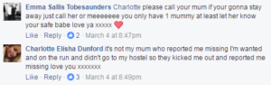 Missing Charlotte Dunford Facebook screenshot 2