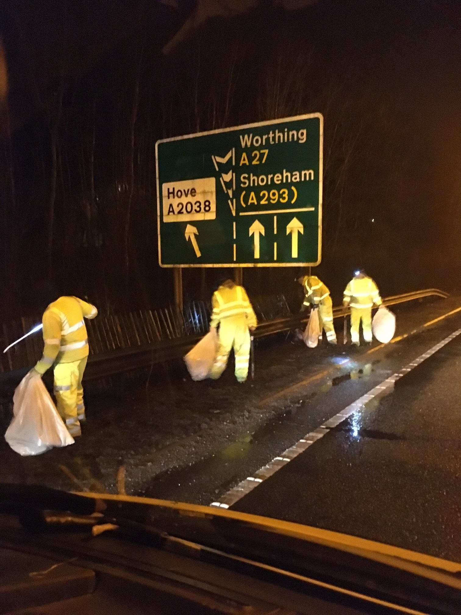 Three tonnes of rubbish cleared from A23 and A27