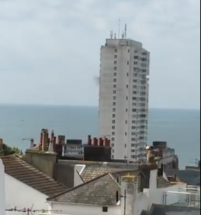 Eight fire engines sent to tackle high-rise blaze in Brighton