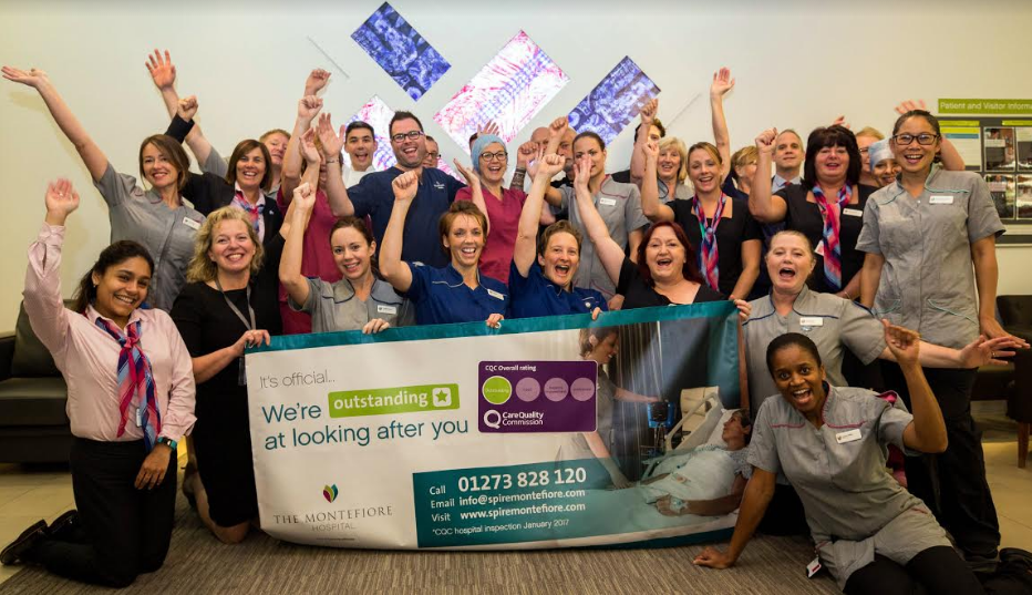 Hove hospital staff celebrate ‘outstanding’ rating from official health watchdog