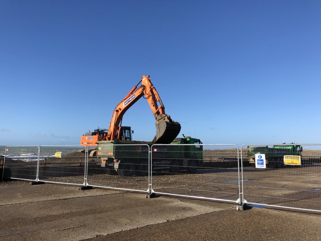 Brighton shingle moved to Shoreham to start its drift back along coast