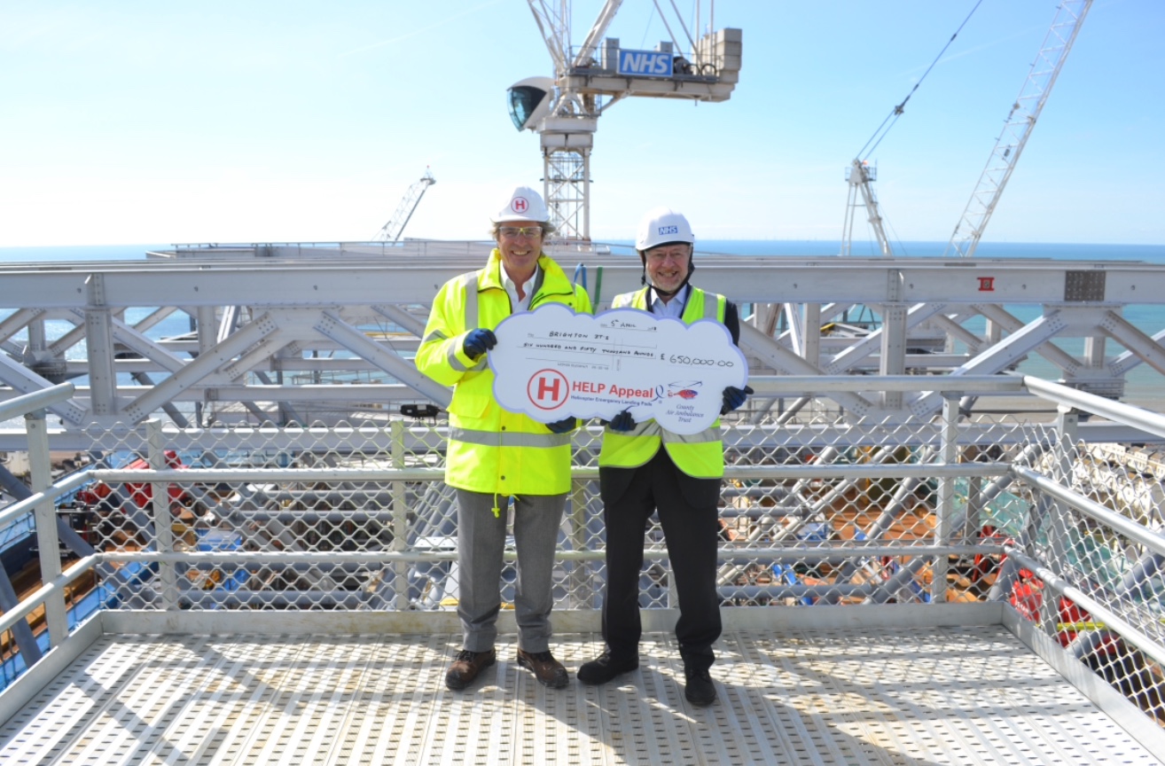 Brighton hospital bosses land £650k donation on new helideck