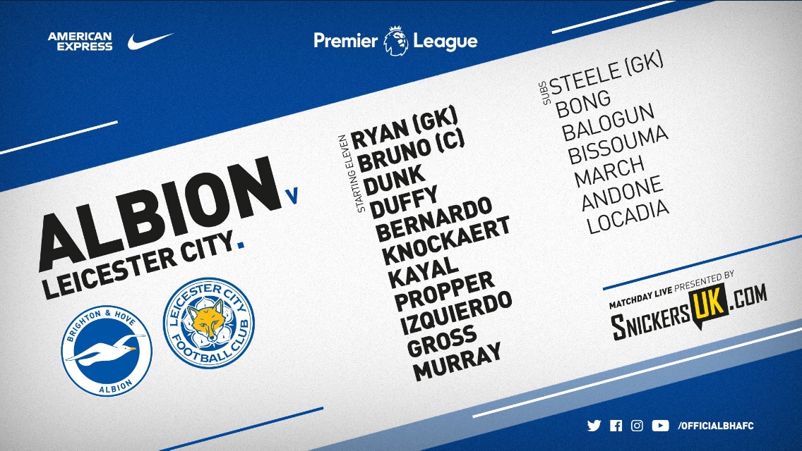 Premier League Match Day 13 – Brighton & Hove Albion v Leicester City