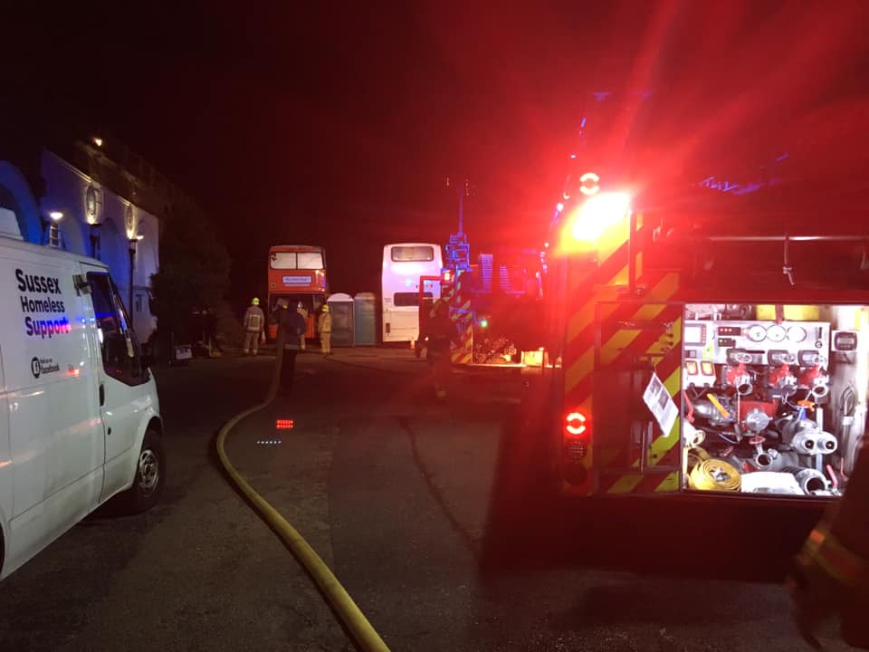 Brighton’s homeless bus damaged by fire