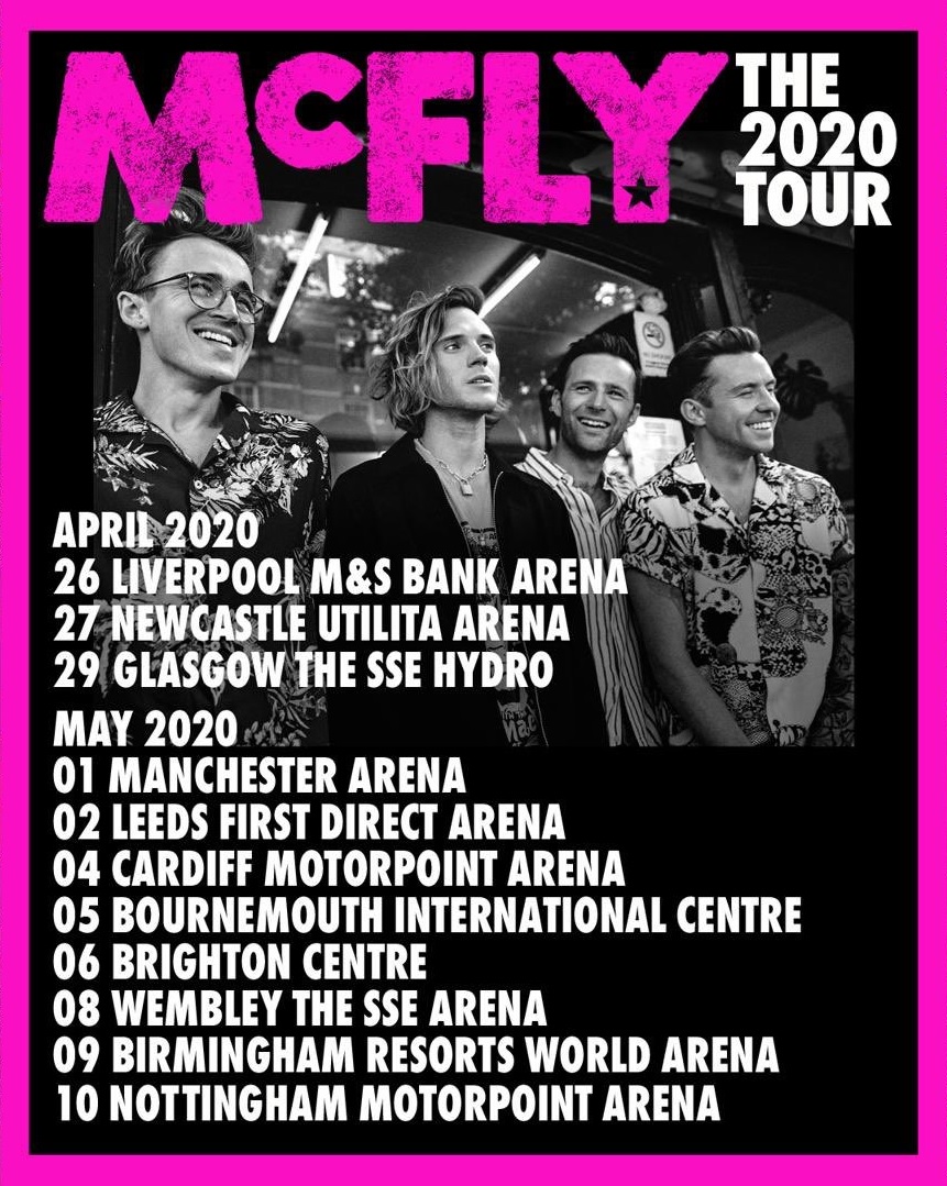 McFly arena tour includes Brighton concert – Brighton and Hove News