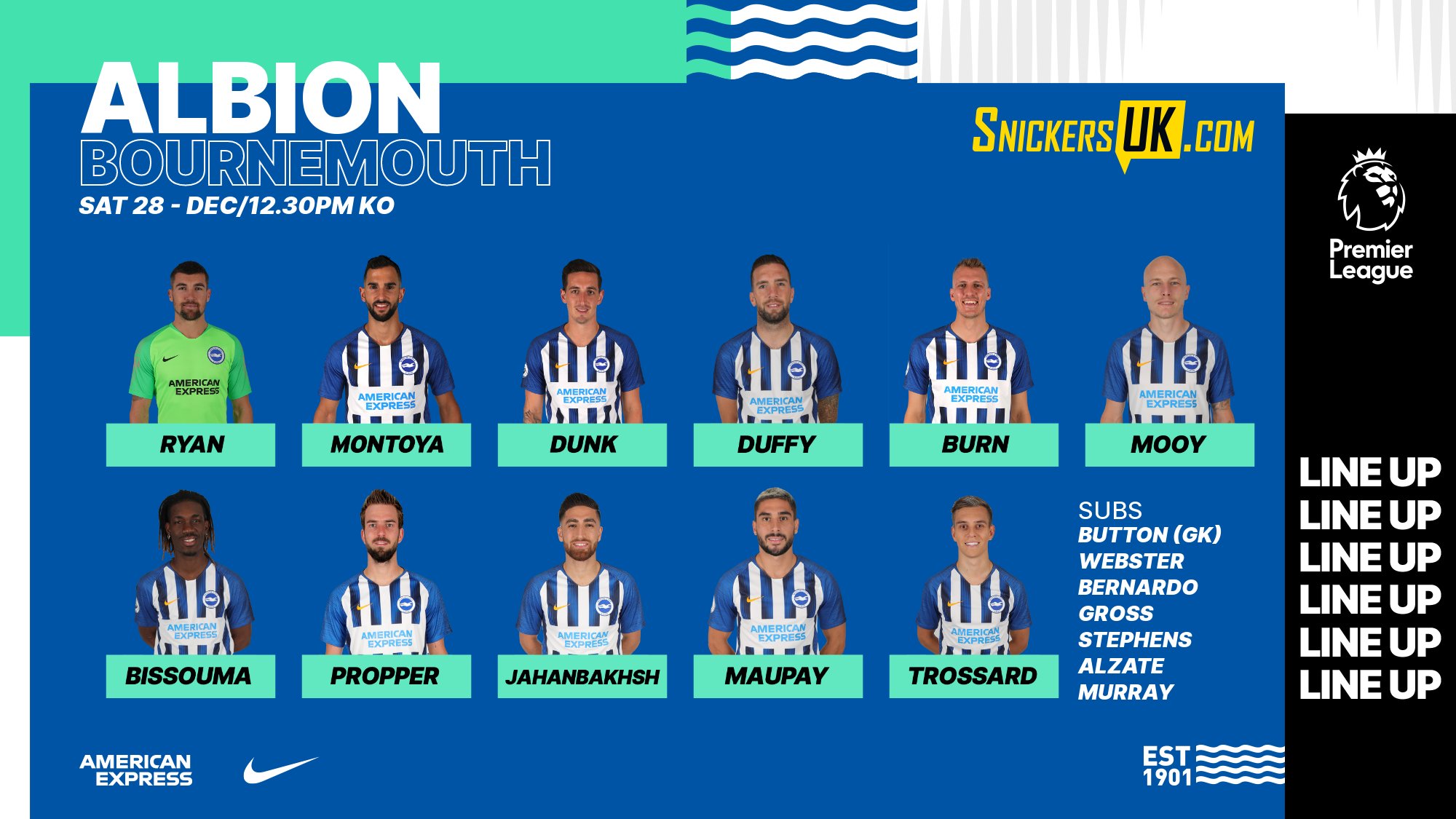 Premier League Match Day 20 – Brighton & Hove Albion v Bournemouth