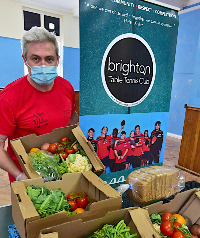 Brighton Table Tennis Club switches from serving ping pong balls to meals