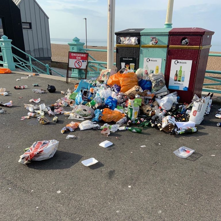 Record breaking amount of rubbish left on Brighton and Hove beaches