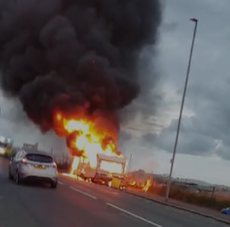 Caravan blazes on Hove seafront – with video