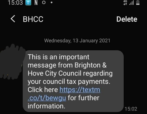Council tax text messages were genuine – not a scam