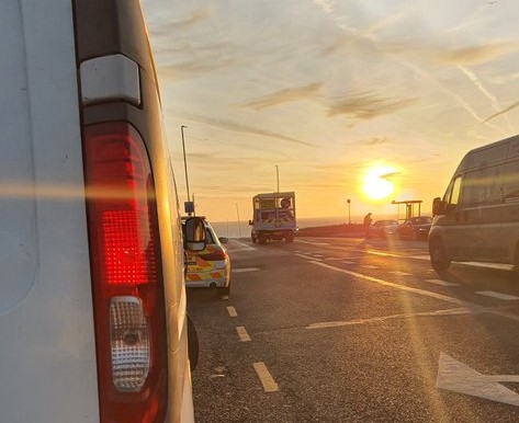 Four arrested for drug driving in an hour in Rottingdean this morning