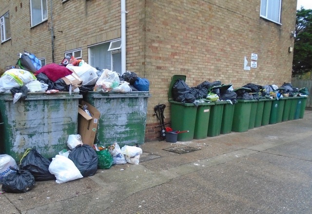 The bin strike’s over but the rubbish keeps piling up