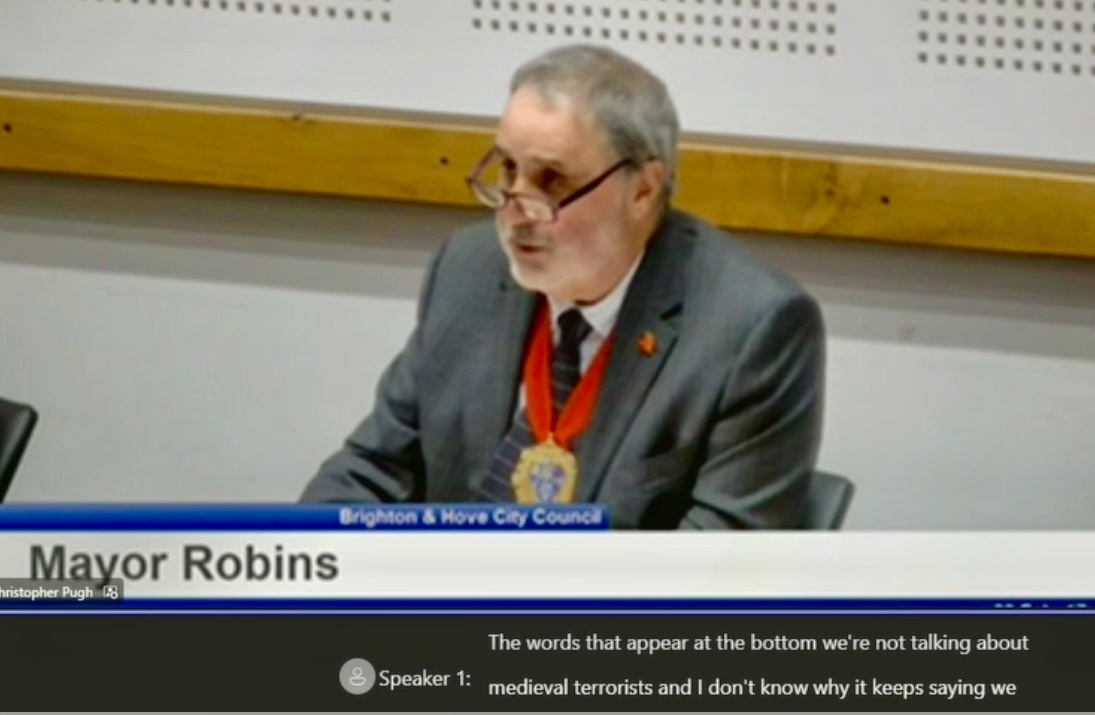 Mayor baffled by repeated references to mediaeval terrorists at Brighton council meeting