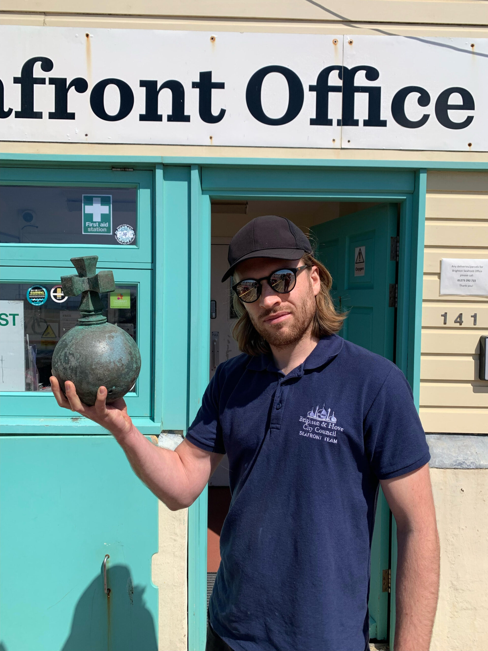 High winds topple Peace Statue’s orb