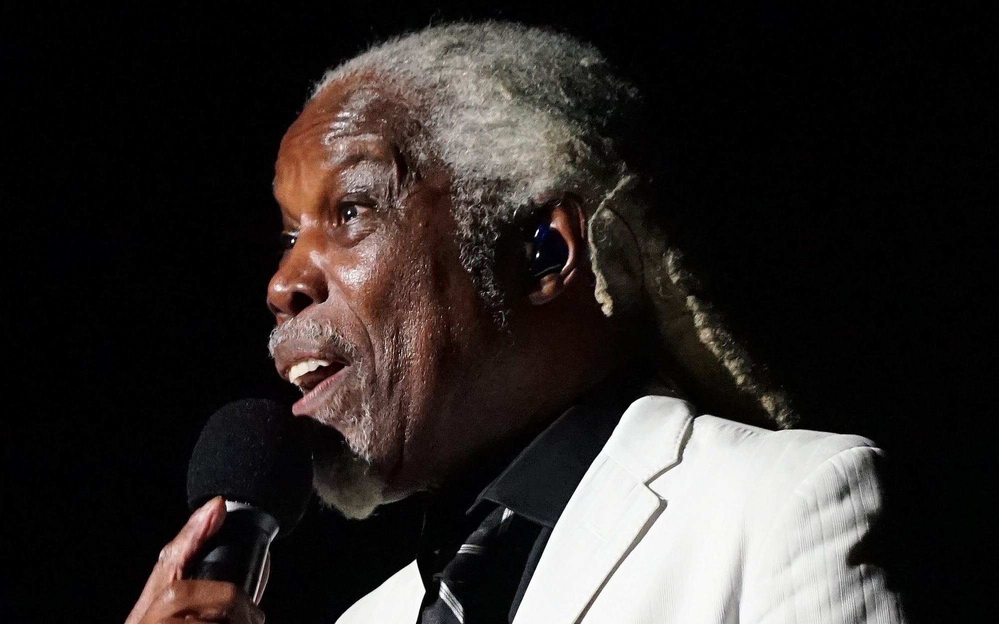Billy Ocean performs by the sea in Brighton