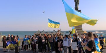 ‘Russia has flooded my home’ – Ukrainian refugees hold protest vigil in Hove