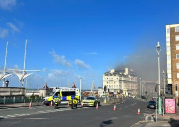 Roads still closed as response to Royal Albion Hotel fire scaled down