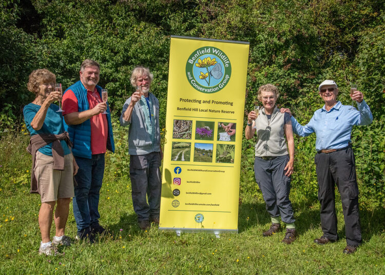 Benfield Hill volunteers mark site’s 30 years as a local nature reserve