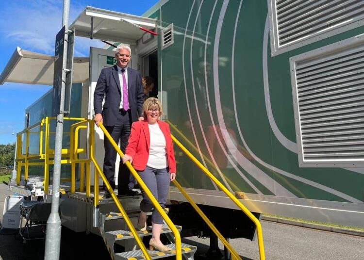 Health Secretary visits community diagnostic centre in Falmer