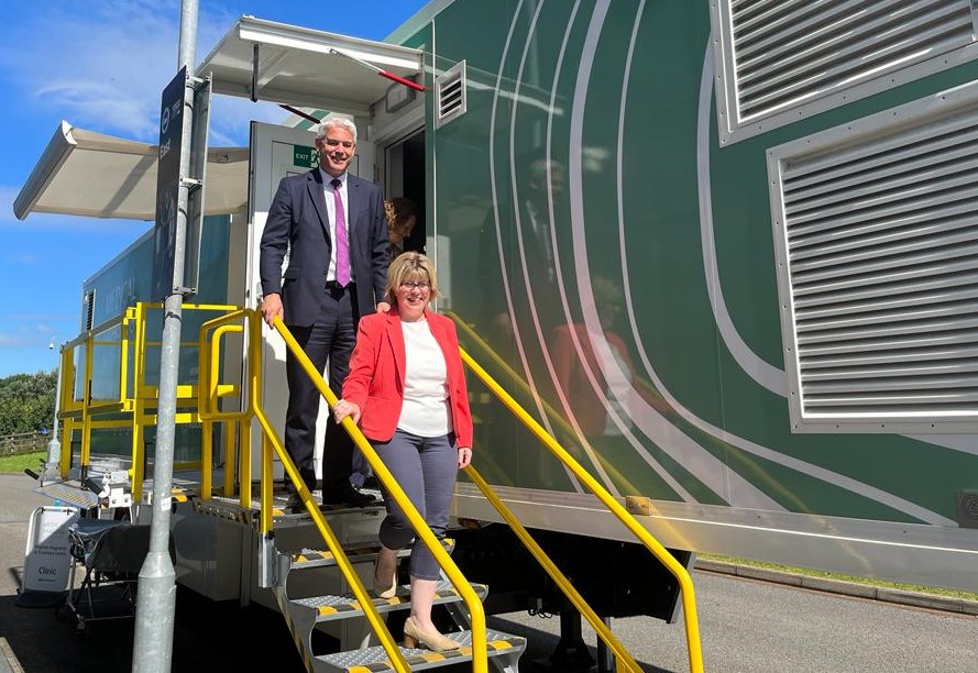 Health Secretary visits community diagnostic centre in Falmer