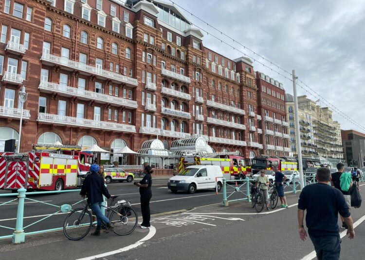 Firefighters called out to landmark Brighton seafront hotel