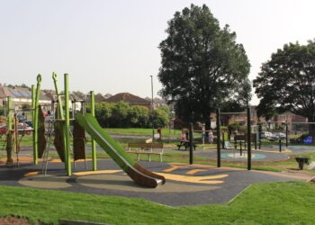 Revamped playgrounds begin reopening to public