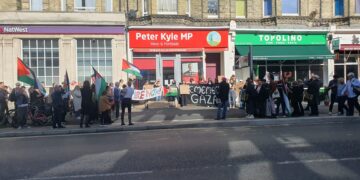 Pro-Palestine protesters hold rally outside Hove MP’s office