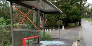 Bus shelters vandalised four times in eight weeks