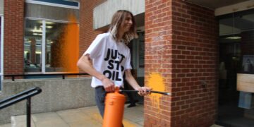 University library vandalised by Just Stop Oil