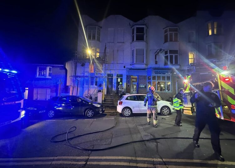 Firefighters tackle blaze in Hove