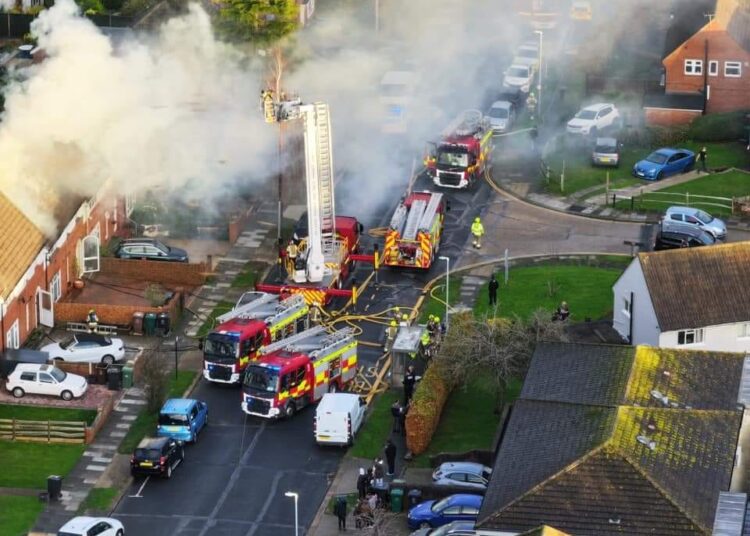 Engines are responding to a roof fire in Coldean this afternoon.