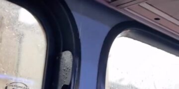 ‘Why is it raining inside the bus?’ Student films rain leaking through roof