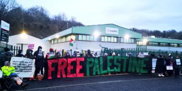 Second school Gaza walkout expected today as adults target Brighton arms factory