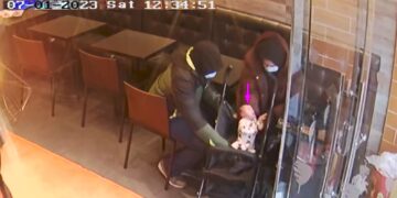 First glimpse of baby Victoria caught in CCTV footage