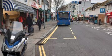 Fresh double yellows painted weeks before they’re replaced with red lines