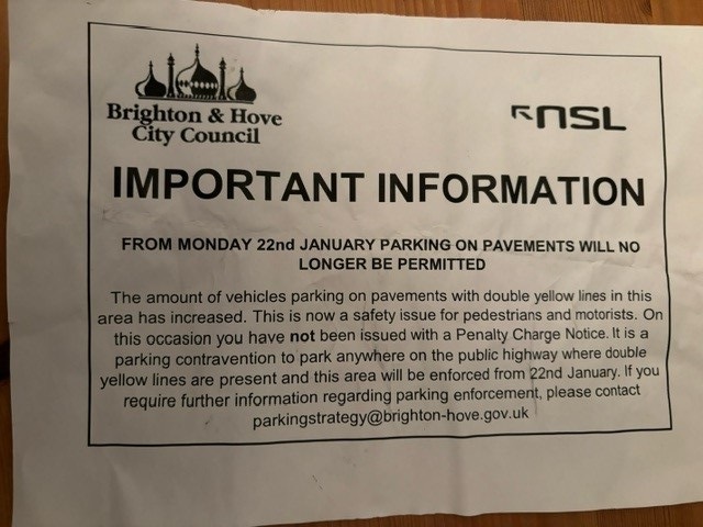 Drivers face fines for pavement parking in Hove road – Brighton