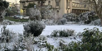 Pavilion gets snowy makeover for Netflix filming