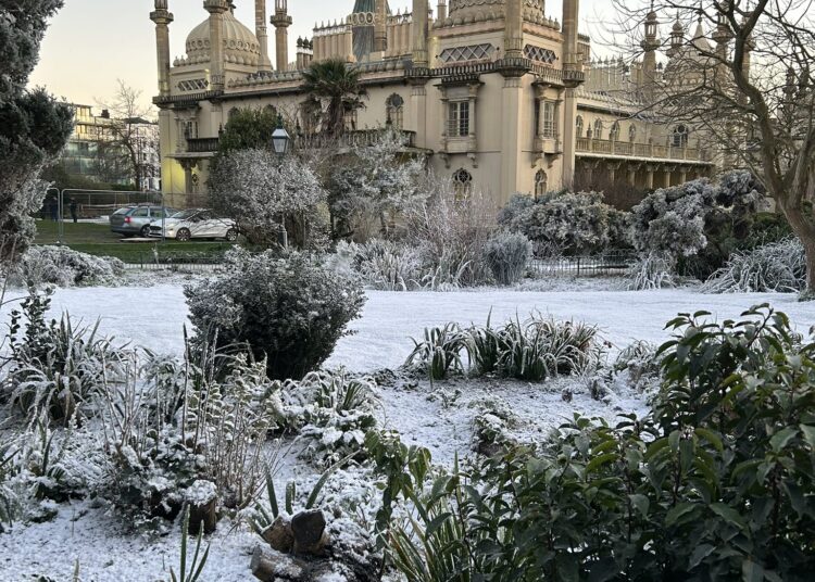 Pavilion gets snowy makeover for Netflix filming
