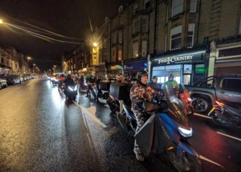 Brighton delivery drivers ride though city while on strike