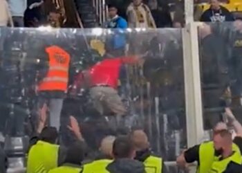 Pub landlord banned from football matches after Athens punch-up