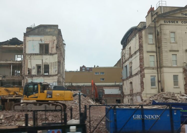 Demolition of listed Georgian hospital building well under way