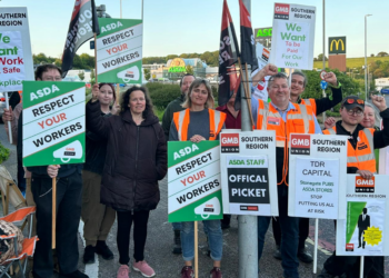 Brighton Asda staff out on strike