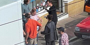 Matt Smith spotted filming Nick Cave film in launderette