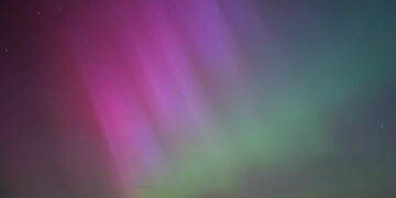 Northern Lights illuminate the south coast