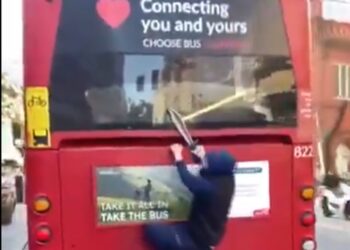 Machete in viral bus video was plastic toy, police say