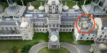 Pavilion dome at risk of collapse