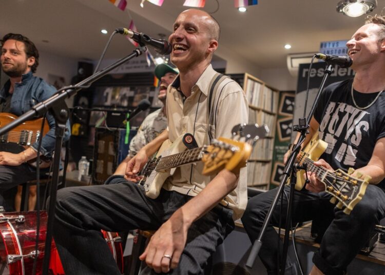 86TVs perform album launch instore concert